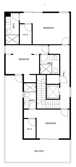 Floor 4: Floor Plan, Horizon architectural layout