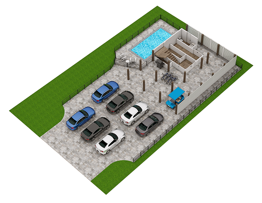 Floor 1: 3D View, Whimsy architectural layout