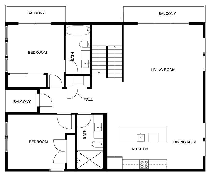 Floor 2: Floor Plan, Whimsy architectural layout