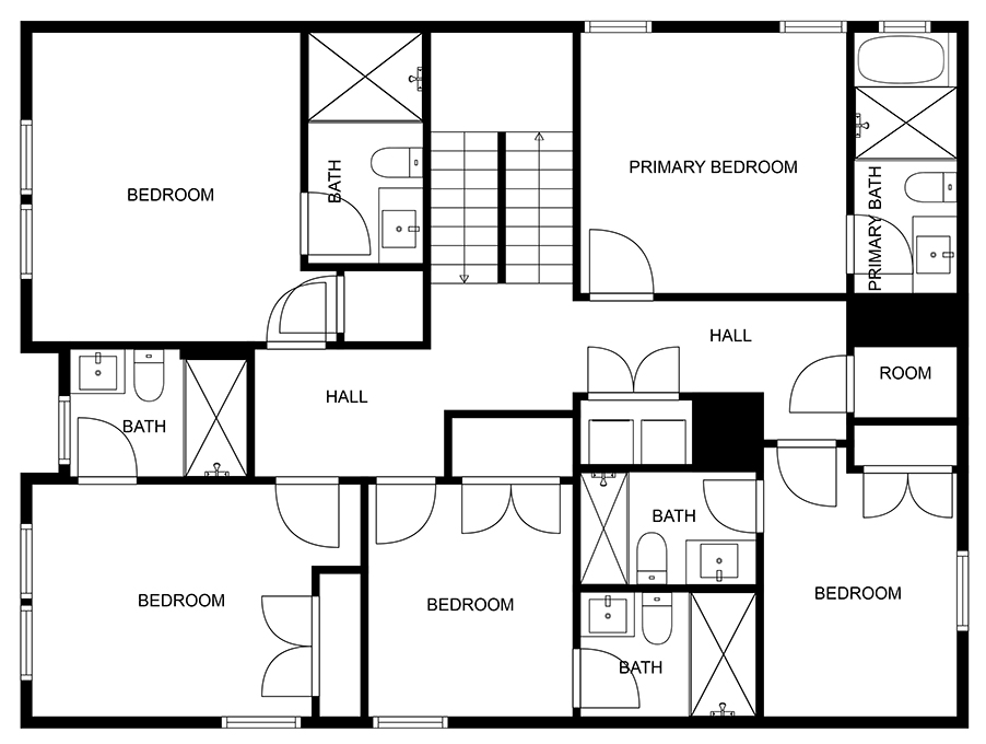 Floor 3: Floor Plan, Whimsy architectural layout