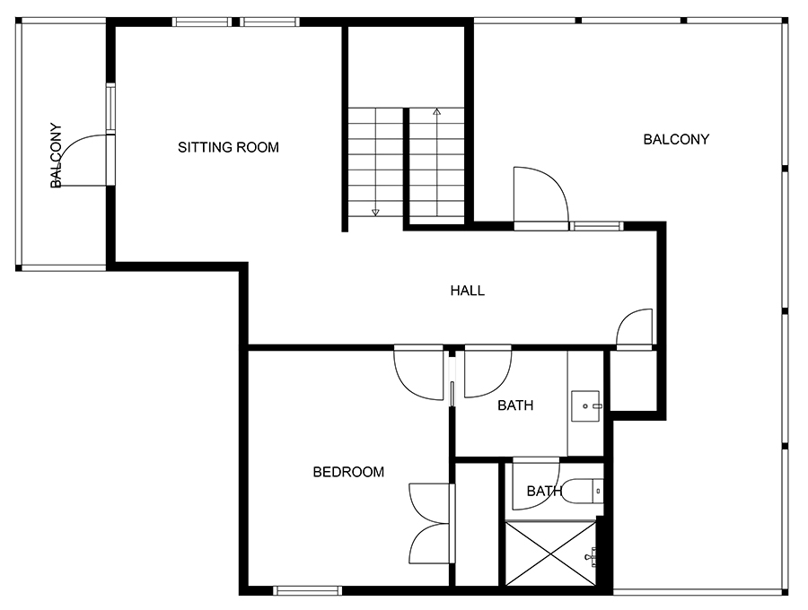 Floor 4: Floor Plan, Whimsy architectural layout