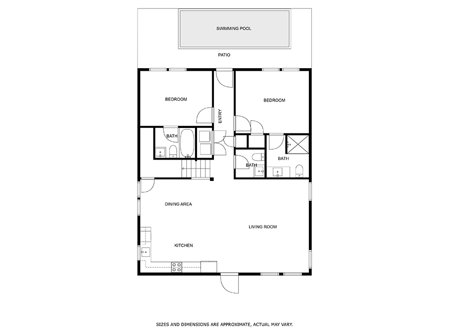 Floor 1: Floor Plan, Flamingo architectural layout