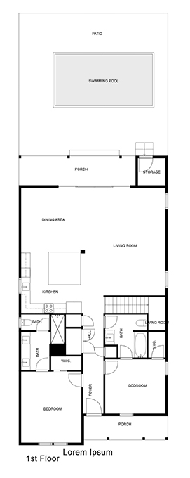 Floor 1: Floor Plan, Encore architectural layout