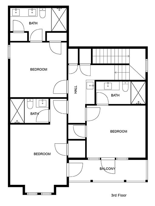 Floor 3: Floor Plan, Encore architectural layout