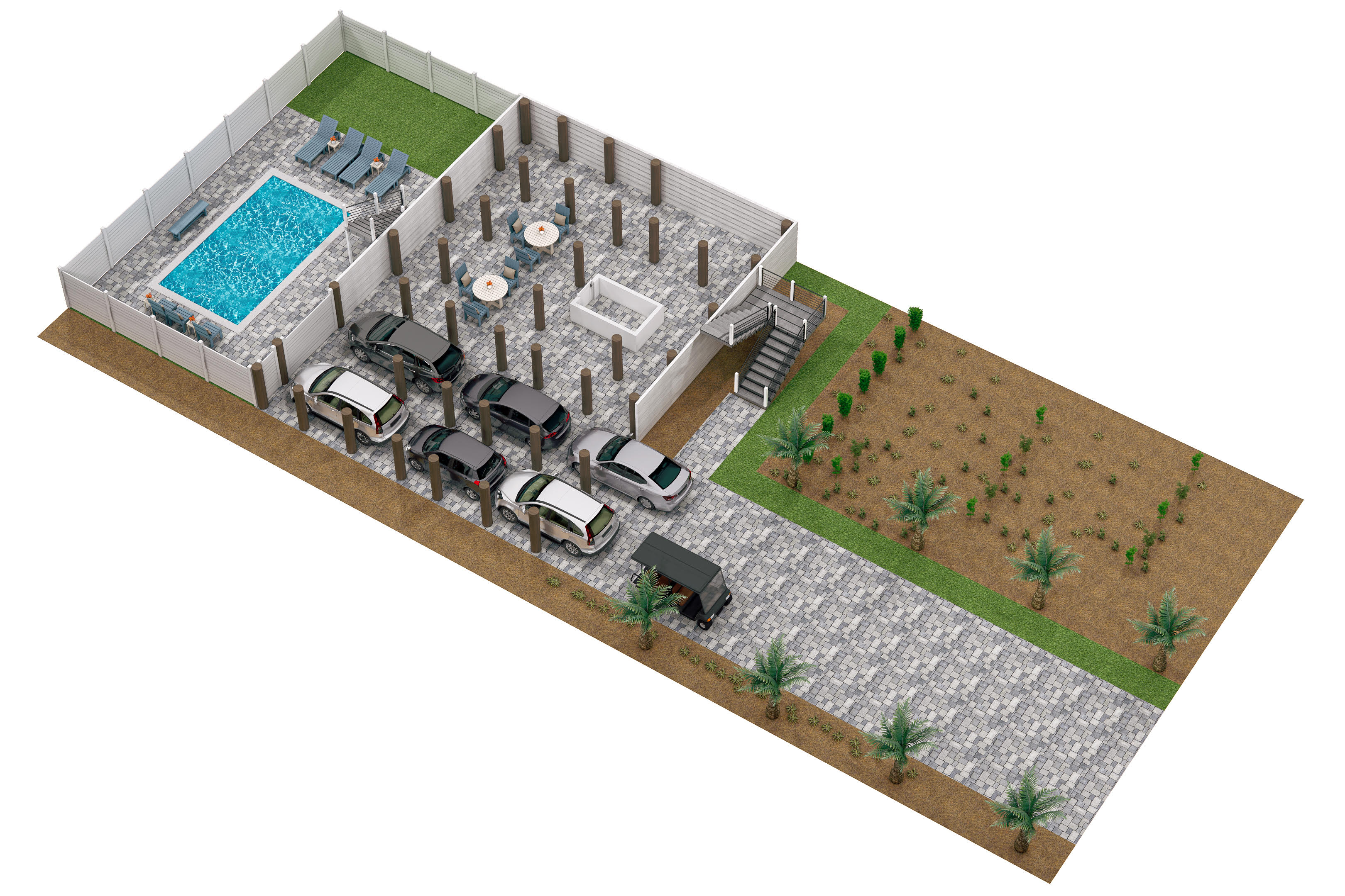 Floor 1: 3D View, Harmony architectural layout