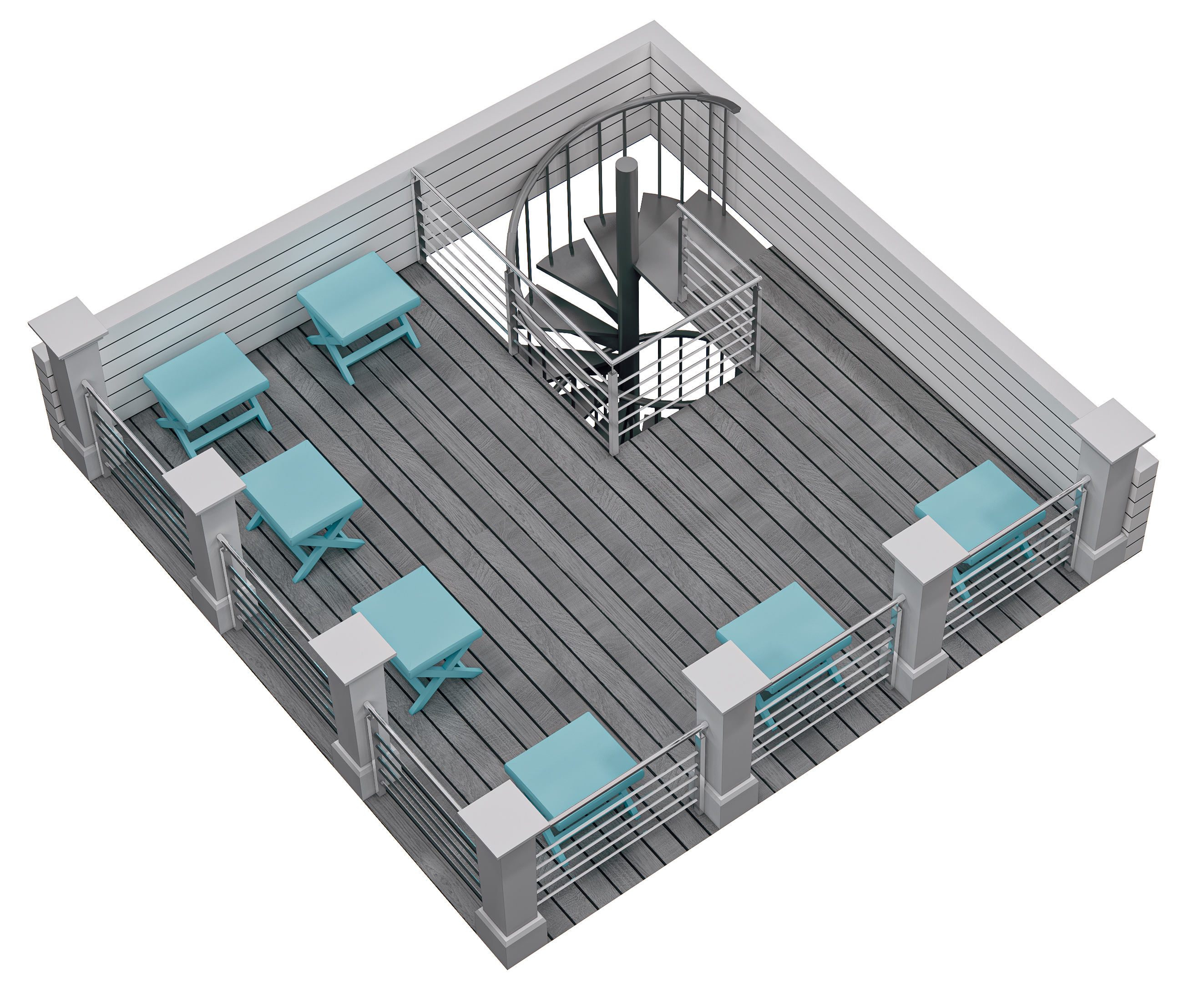 Floor 5: 3D View, Melody architectural layout