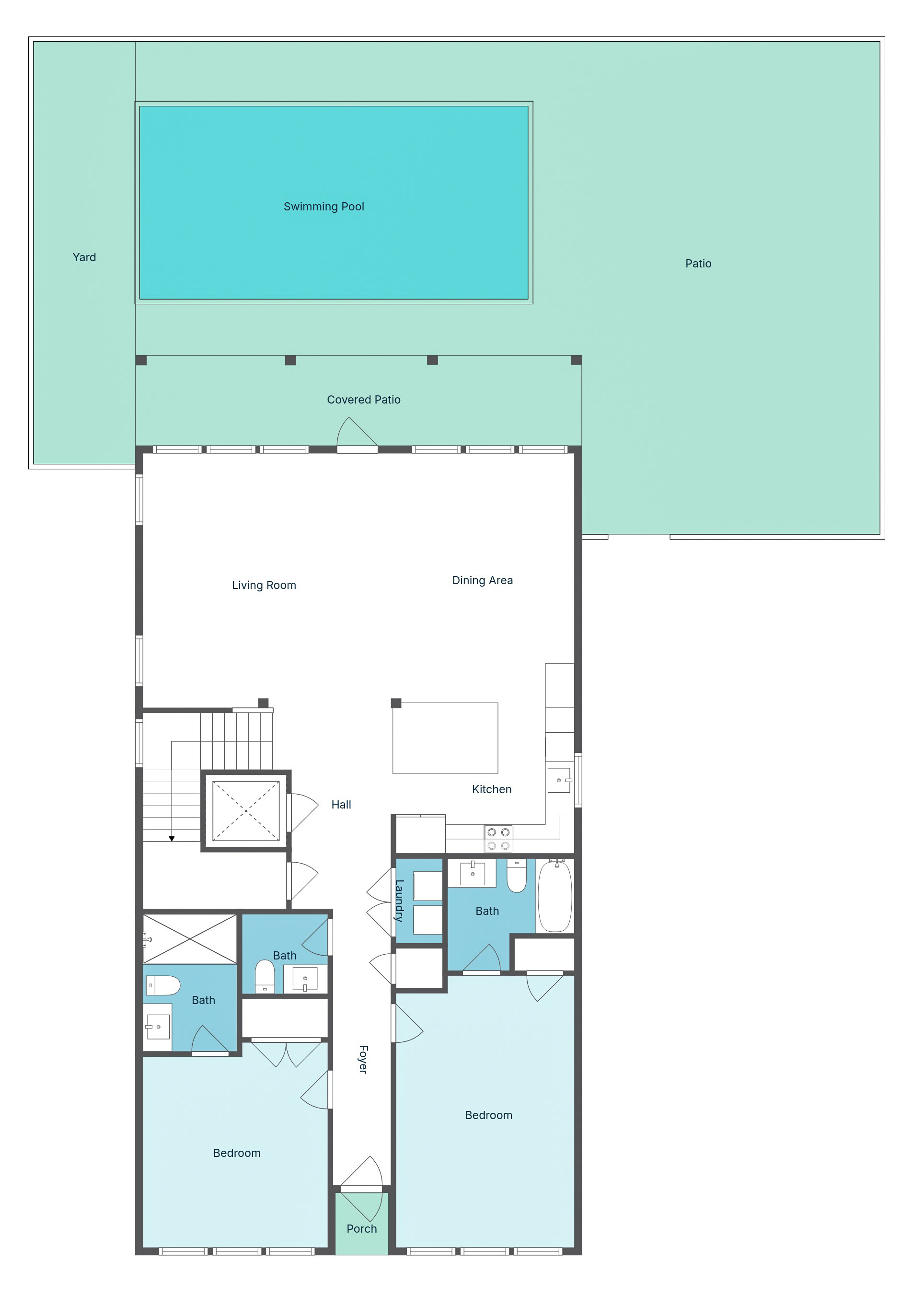 Floor 1: Floor Plan, Oceana architectural layout
