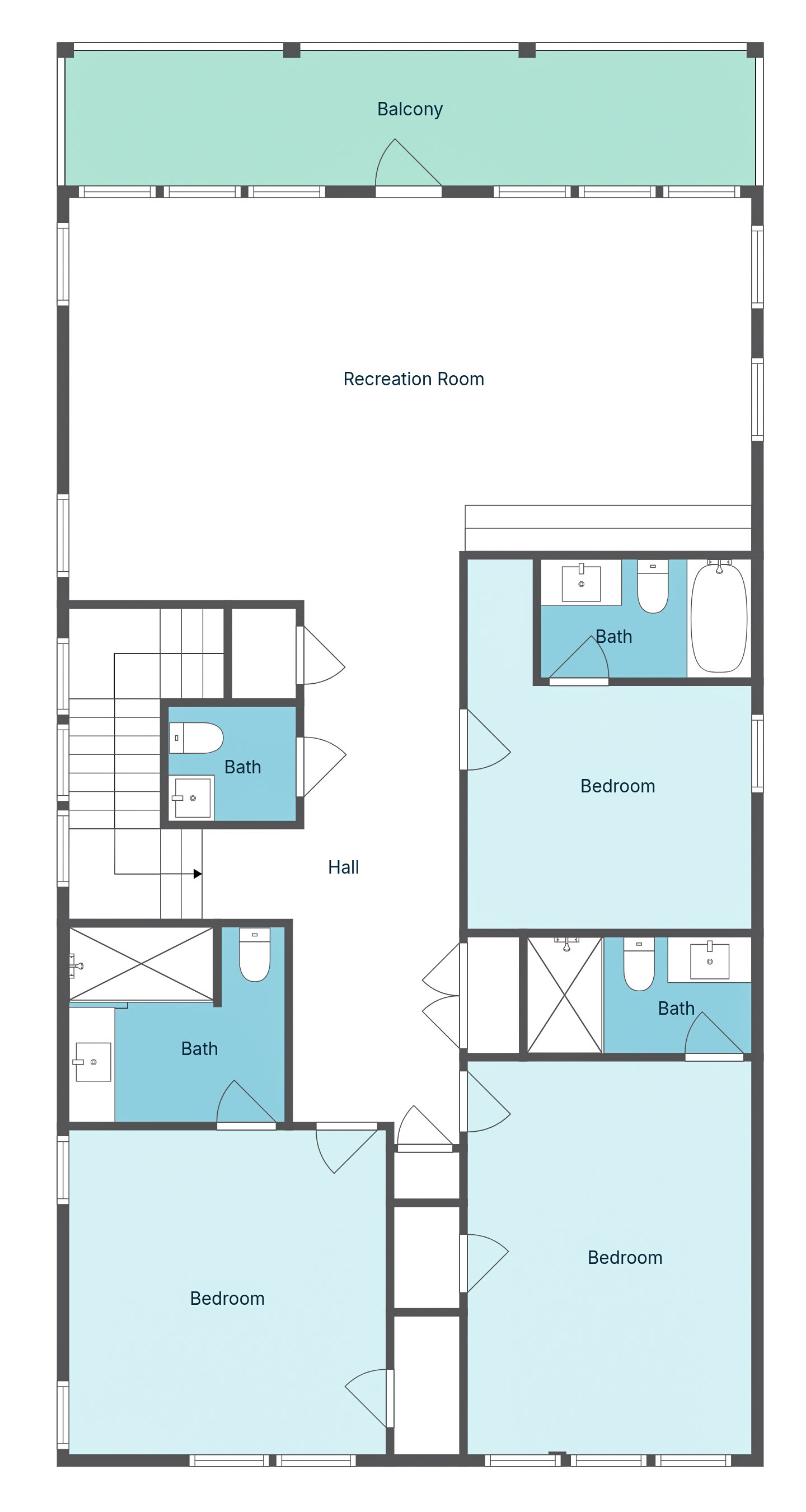 Floor 3: Floor Plan, Oceana architectural layout