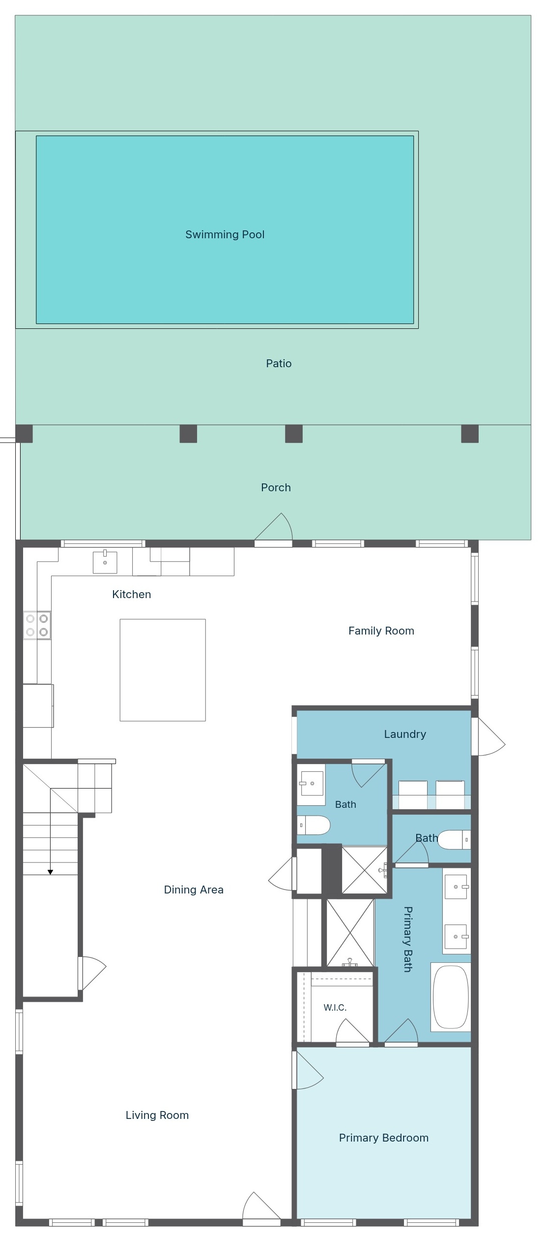 Floor 1: Floor Plan, Seahorse architectural layout