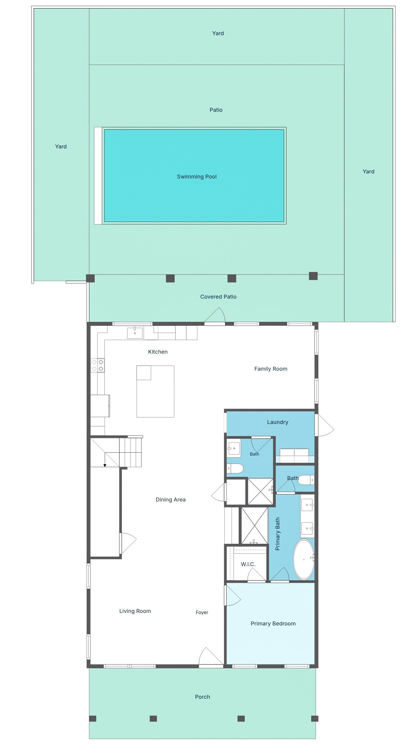 Floor 1: Floor Plan, Starfish architectural layout