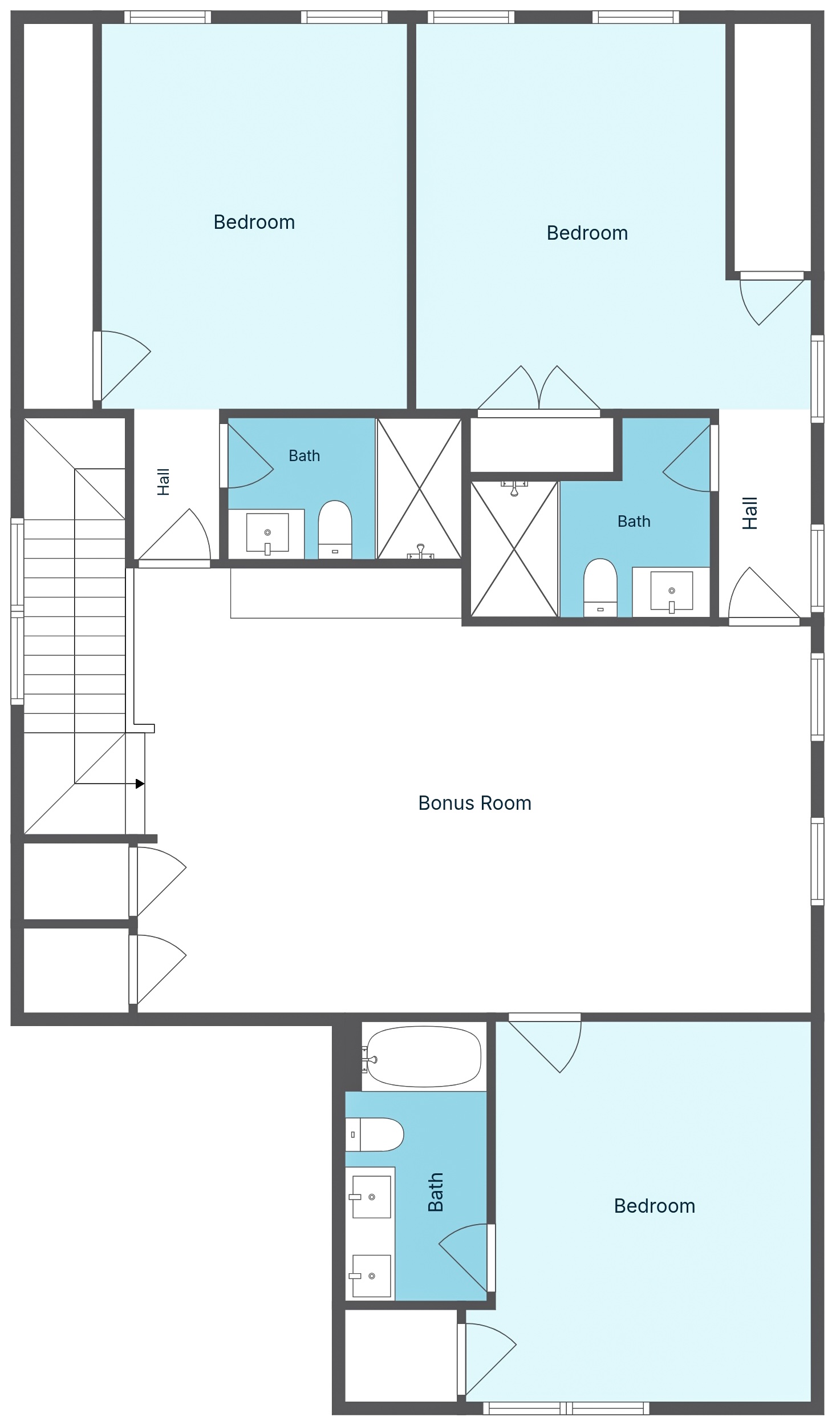 Floor 3: Floor Plan, Starfish architectural layout