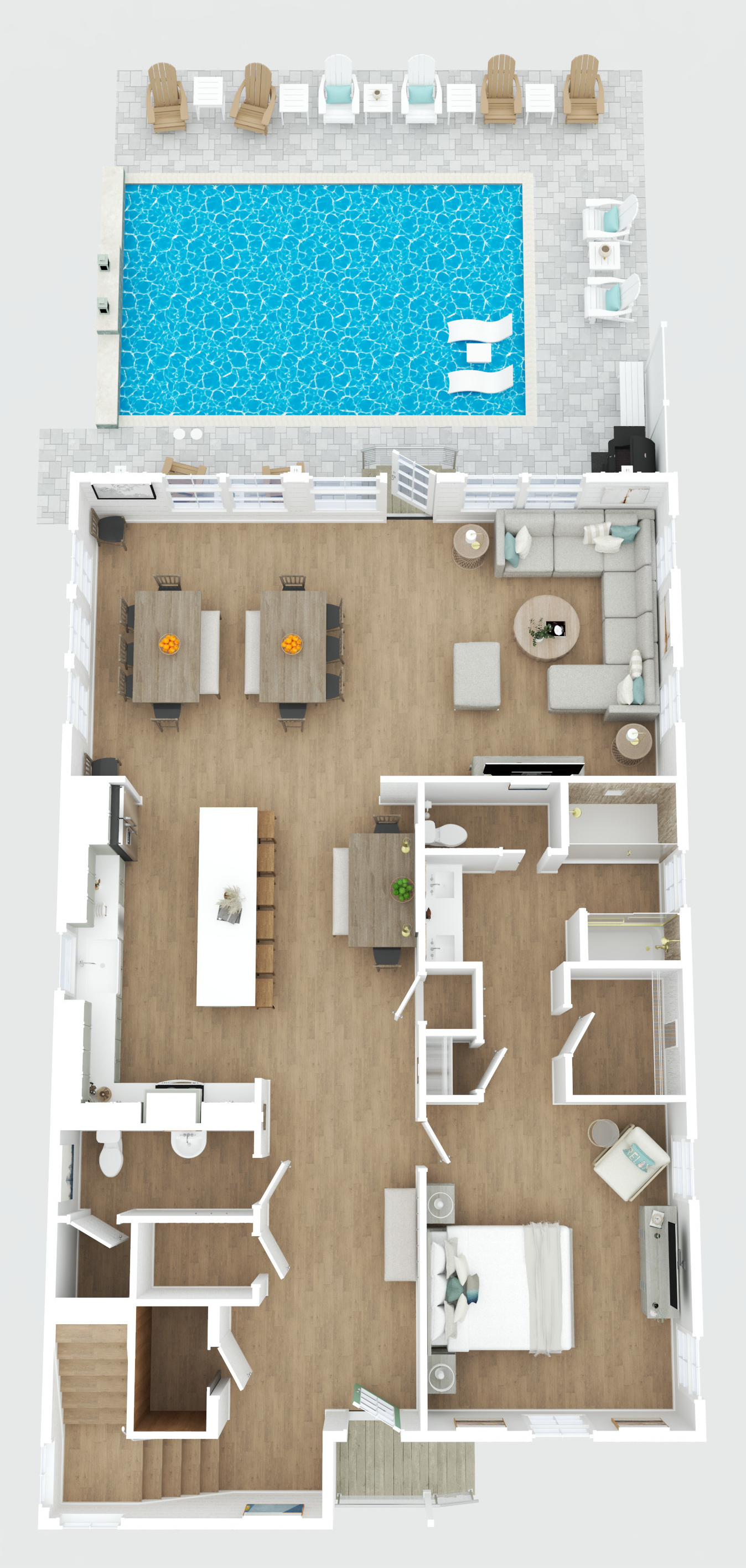 Floor 1: 3D View, Yachtmaster architectural layout