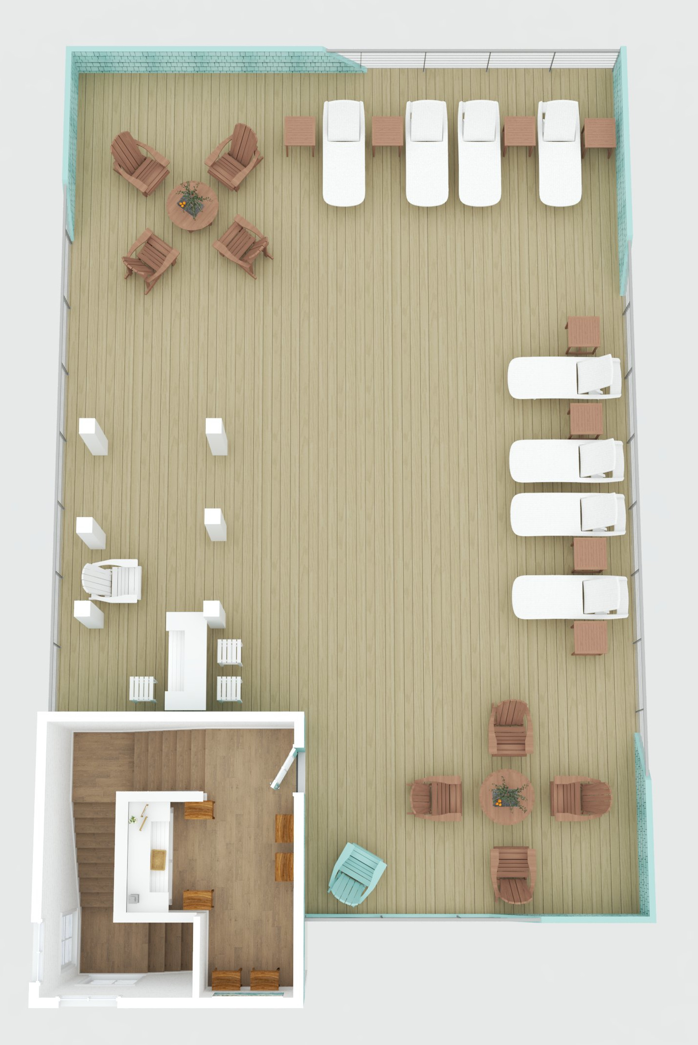 Floor 4: 3D View, Yachtmaster architectural layout
